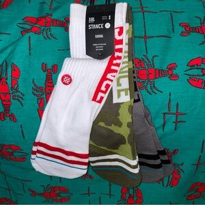 Stance Crew Socks Striped 3 Pack Men’s Size 3-5.5/Women’s 6-8